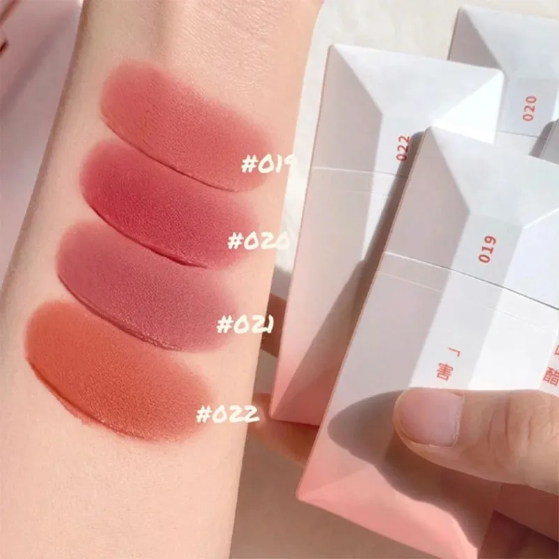 4 Colors Girl's Velvet Matte Lipstick Blush Waterproof Long Lasting Sexy Lipgloss Non-Stick Cup Makeup Lip Tint Cosmetic Makeup