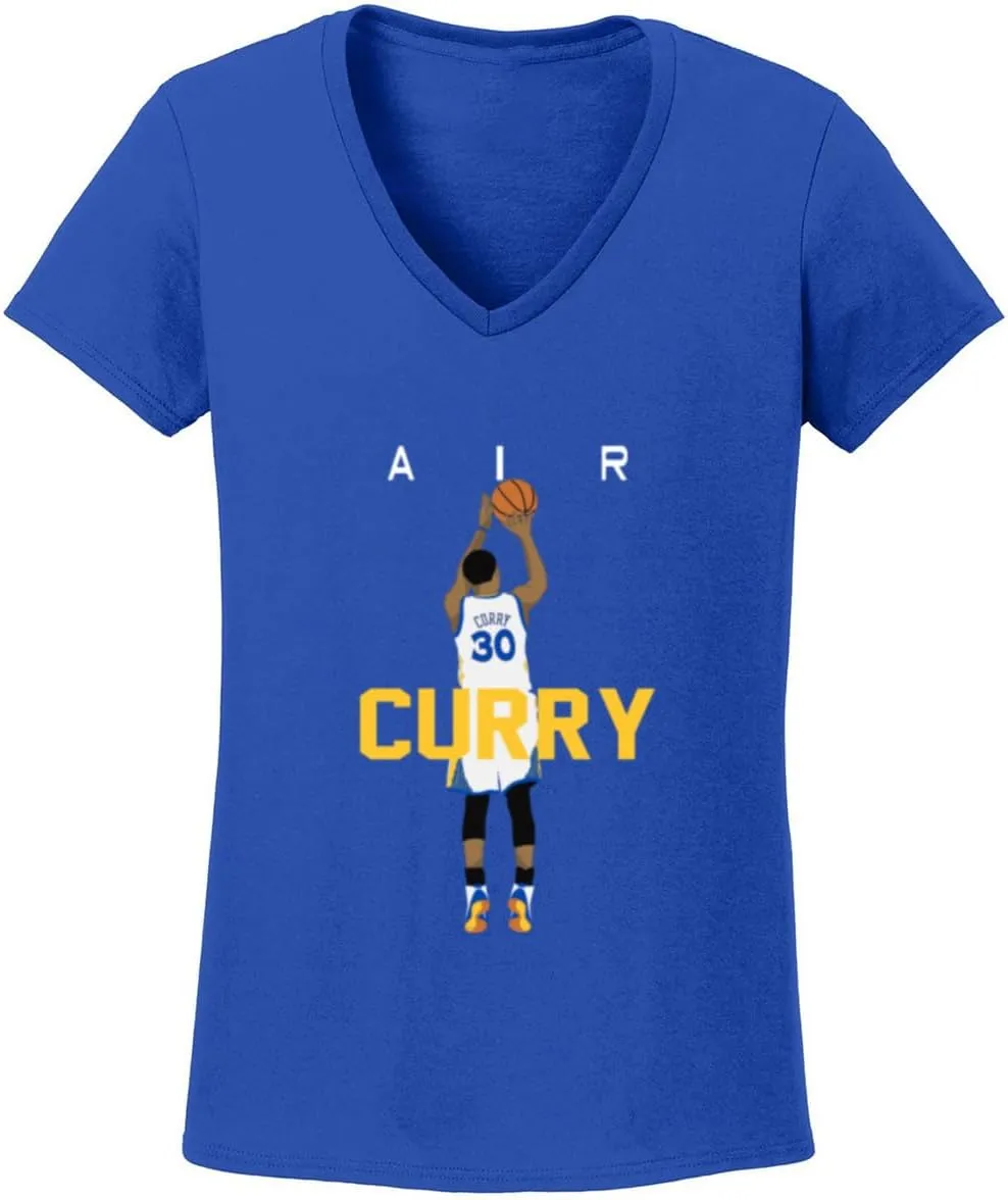 Air Curry 3 Pointer Ladies V-Neck Shirt T-Shirt