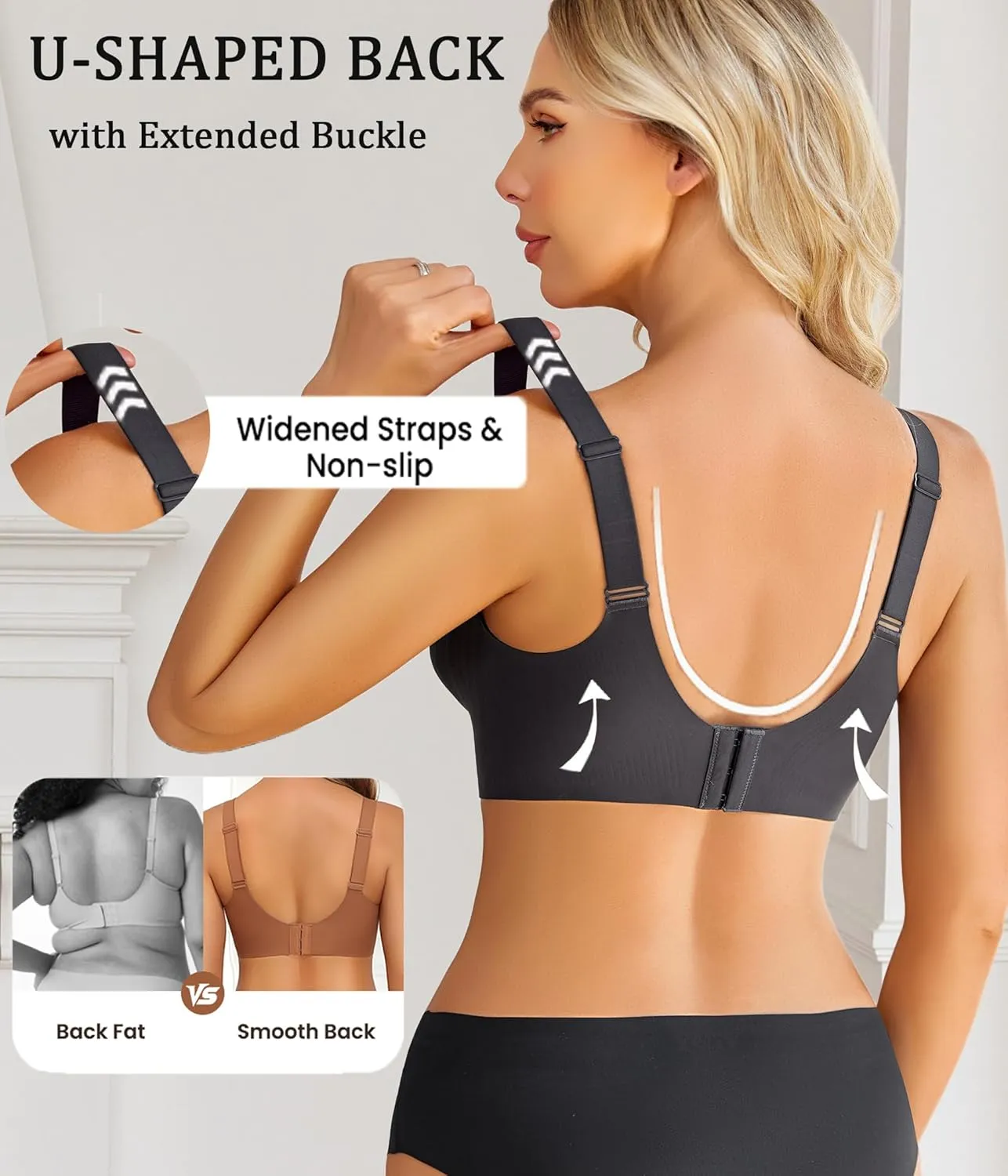 Avidlove Wireless Bras for Women Bras No Underwire Seamless Push Up Bralette Full Coverage Comfort Bra Everyday Bra