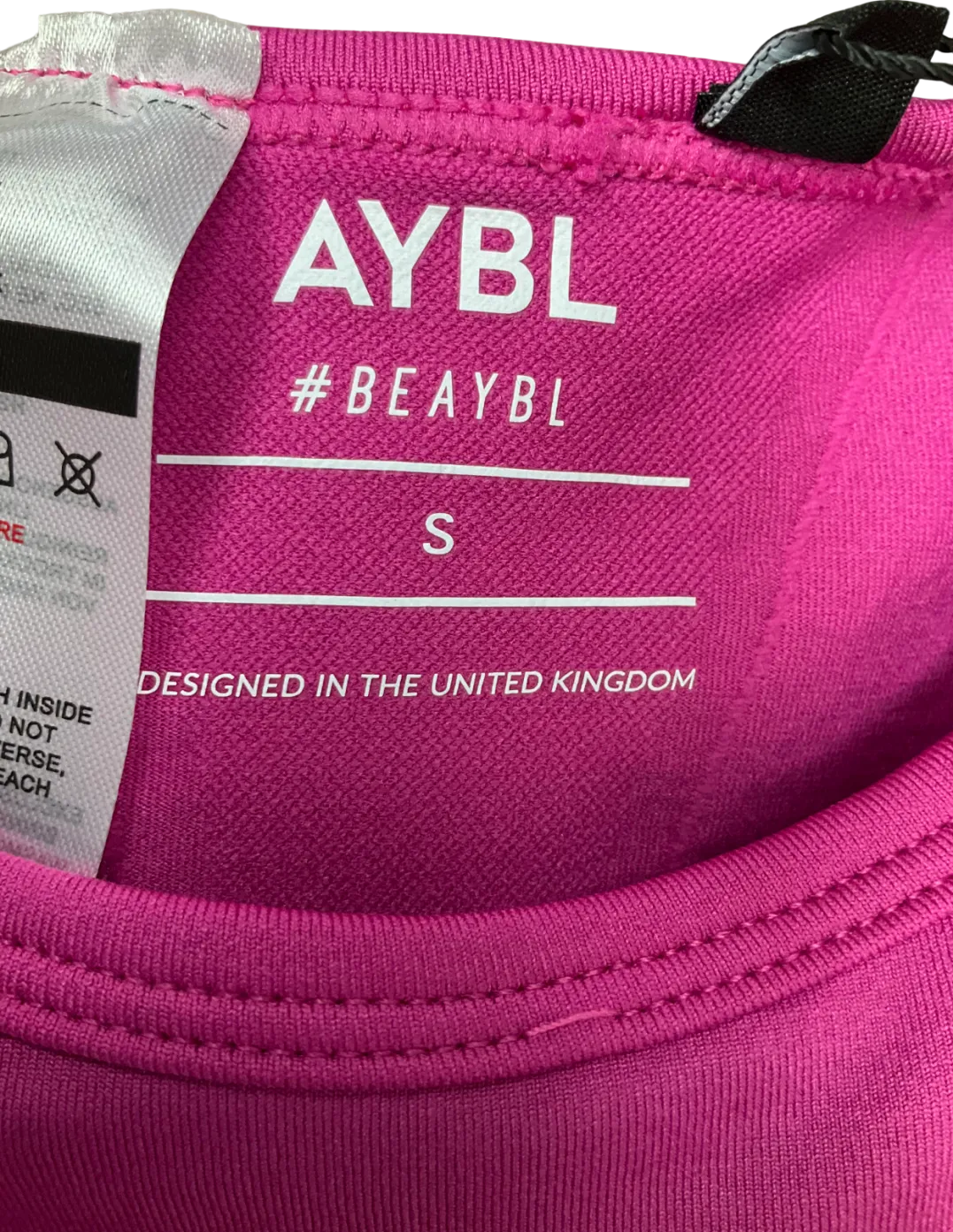 AYBL Pink Empower Seamless Crop Top UK S