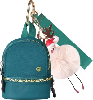 Babysun Mini Backpack Keychain Wristlet Pouch Small Change Coin Purse Cute Zipper Wallet With 3 RFID Card Slots For Women/Men Airpods Cosmetics