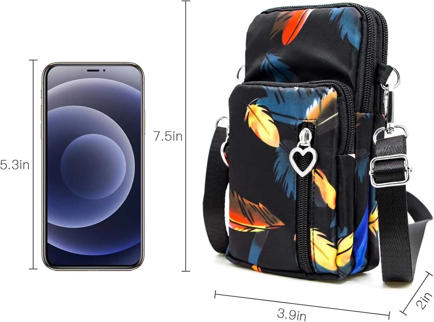 BIAOTIE Lightweight Small Crossbody bags Cell Phone Purses Travel Pouch Shoulder Bag for Women