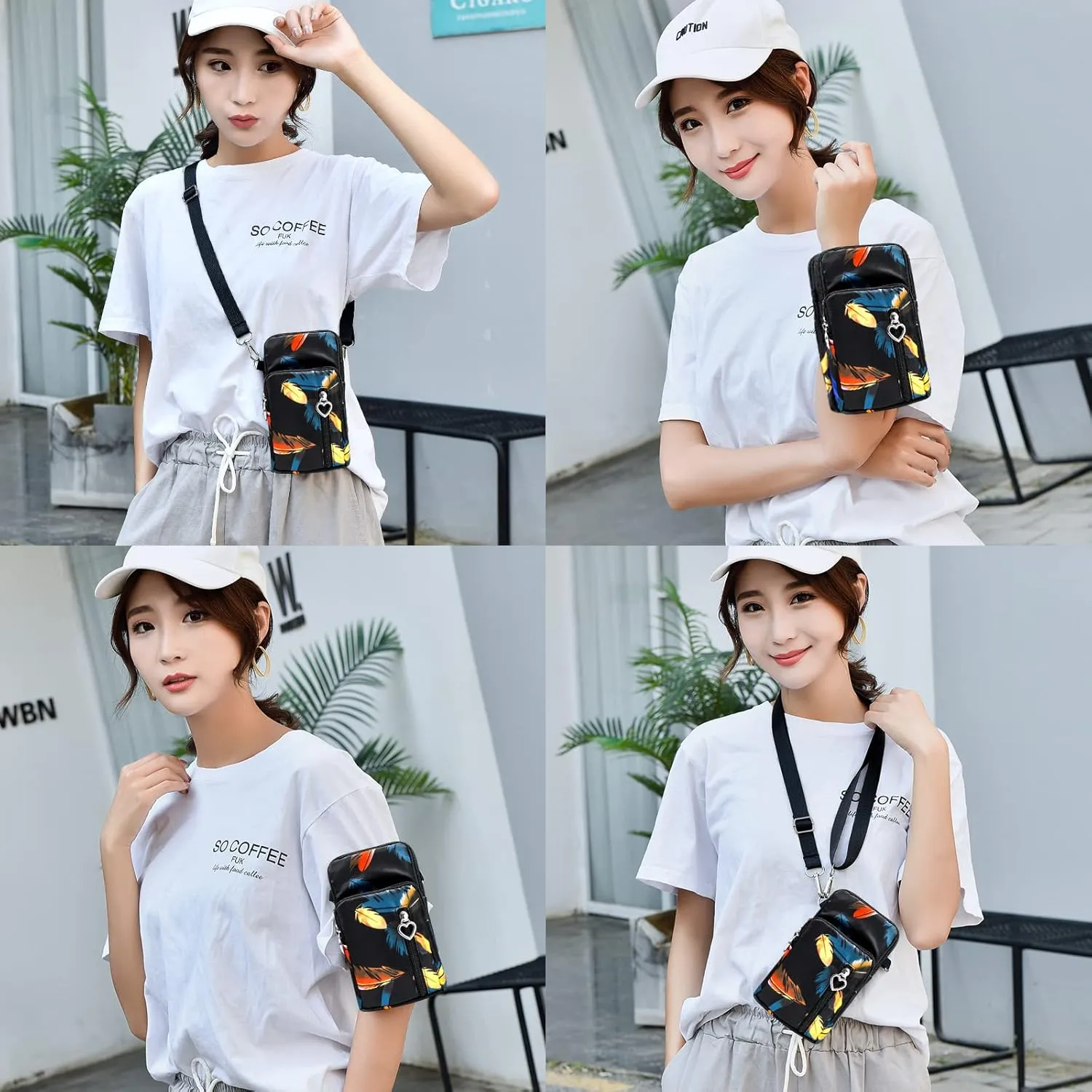 BIAOTIE Lightweight Small Crossbody bags Cell Phone Purses Travel Pouch Shoulder Bag for Women