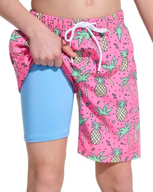 Boys Swim Trunks Toddler Swim Shorts Quick Dry Comfort Bathing Suit Sun Protection Swimwear with Pockets 2-16 Years
