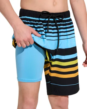 Boys Swim Trunks Toddler Swim Shorts Quick Dry Comfort Bathing Suit Sun Protection Swimwear with Pockets 2-16 Years