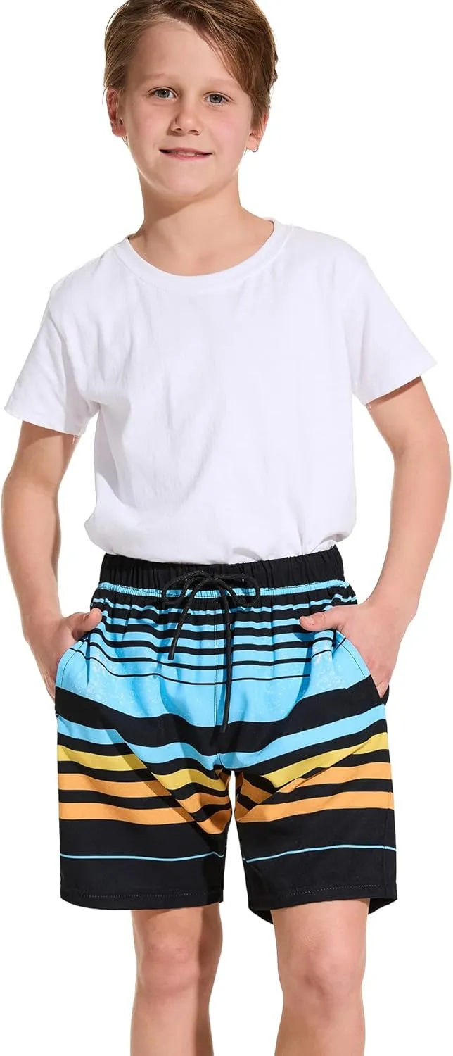 Boys Swim Trunks Toddler Swim Shorts Quick Dry Comfort Bathing Suit Sun Protection Swimwear with Pockets 2-16 Years