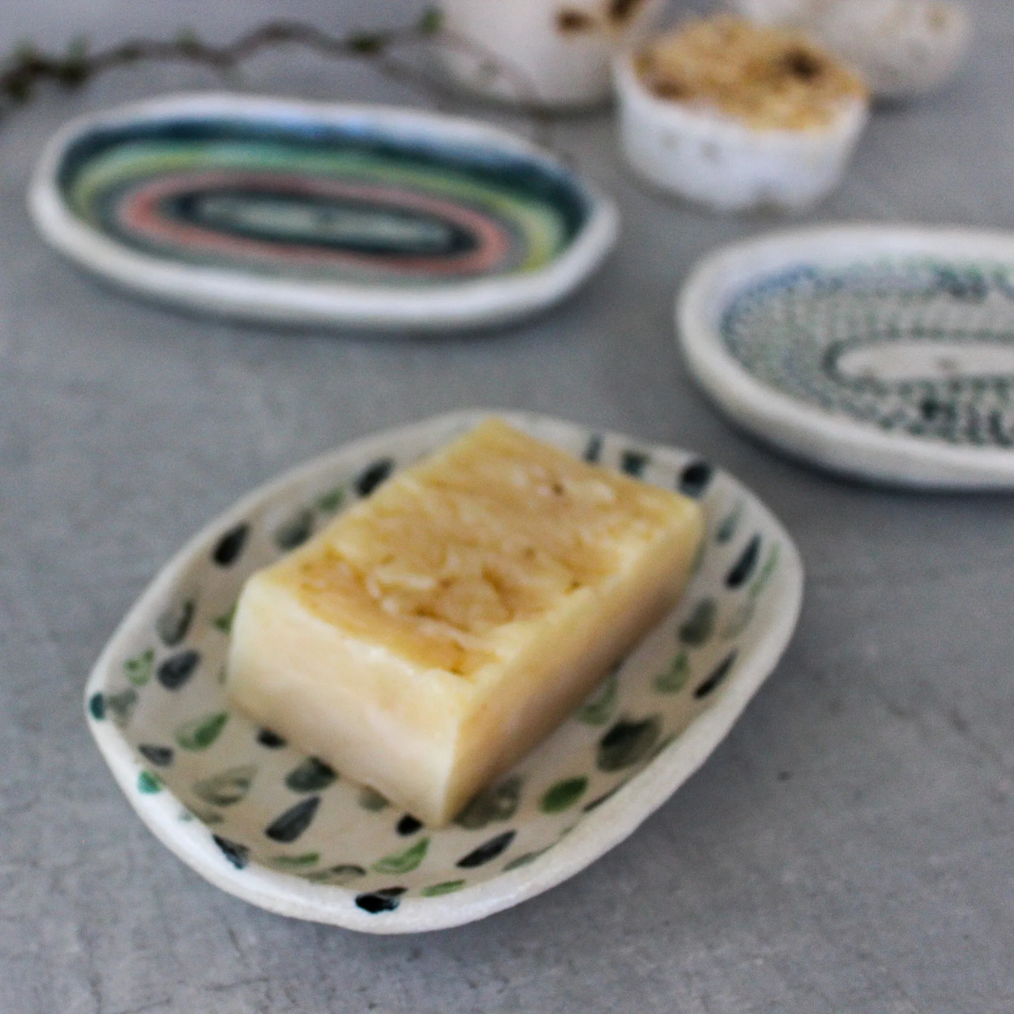 Ceramic Soap Dishes Painted Pattern