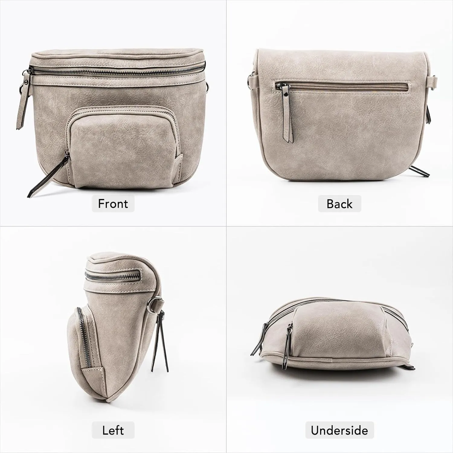 Fanny Pack Crossbody Sling Bag for Women Waist Bag Travel Belt Bags Bum Bag Gifts for Women Men (Light Clay)
