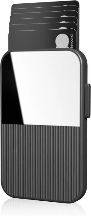 Fidelo Slim Wallet for Men  RFID Blocking Minimalist Credit Card Holder with Sliding Pop-Up Design, Front Pocket Wallet