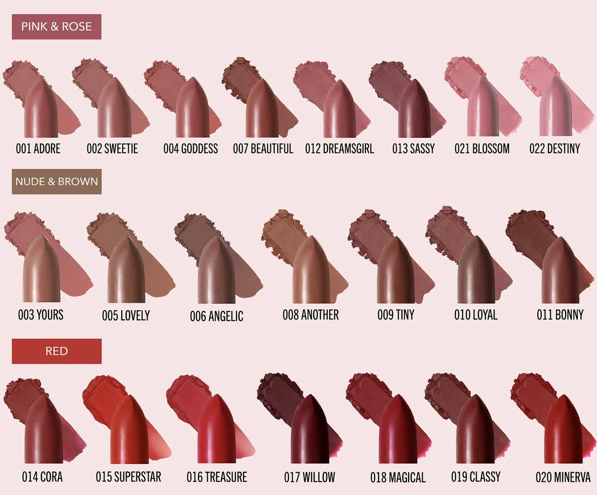 GODDESS LIPSTICK (8 SHADES)