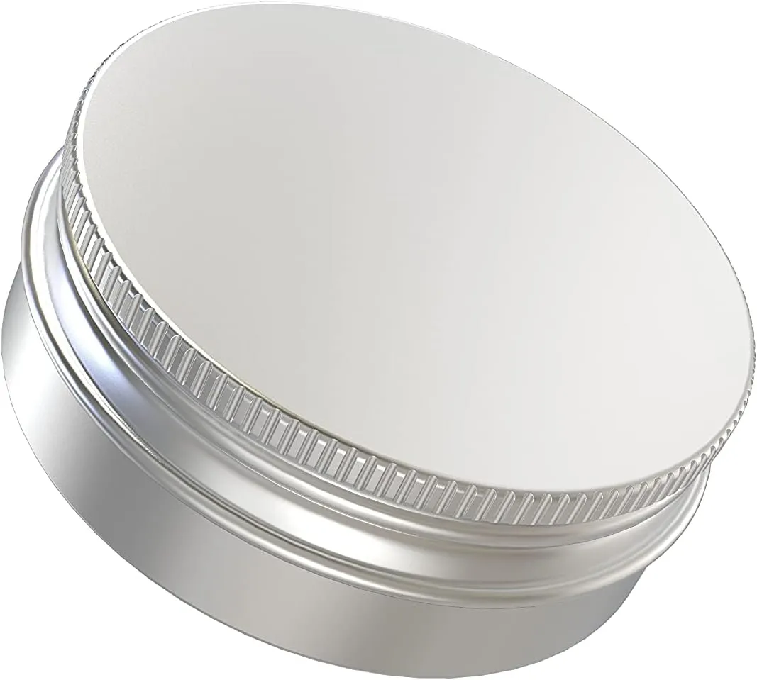 Goiio 20 Pcs 0.5 Ounce Aluminum Tin Jar 15 ML Refillable Container, with Screw Lid, Silver
