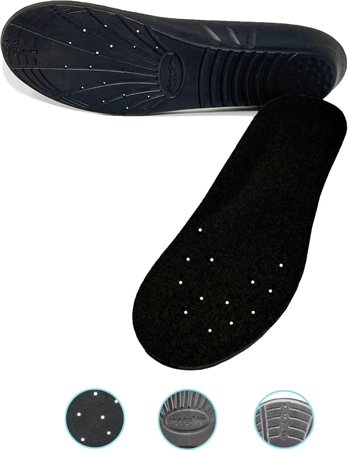 Happystep Memory Foam Insoles with Arch Support, Cushioning, and Shock Absorption - Relieve Plantar Fasciitis and Foot Pain, Comfort Everyday Shoe Insoles for Men & Women