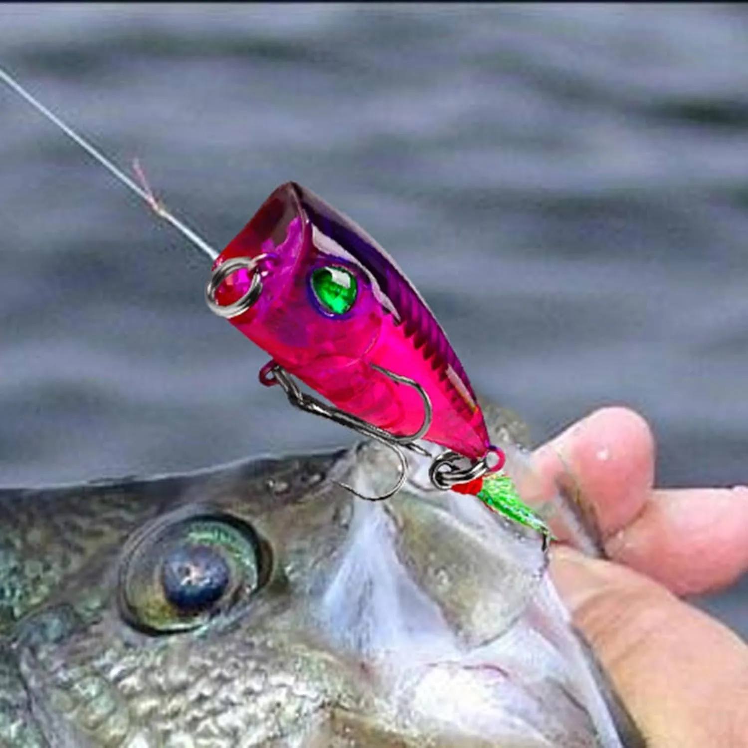 Hard Swimbaits - Hard Fishing Lures, Bass Fishing Lure, Hard Fishing Bait with Feather | Top Water Fishing Lures, Bass Fishing Lures for Freshwater Saltwater, Realistic Hard Bait Lure with Feather