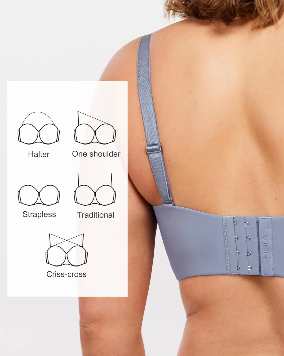 HSIA Strapless Bra for Big Bust Women, Plus Size Full Coverage Bandeau Fiery Bra Anti-Slip Underwire Support for Large Breast