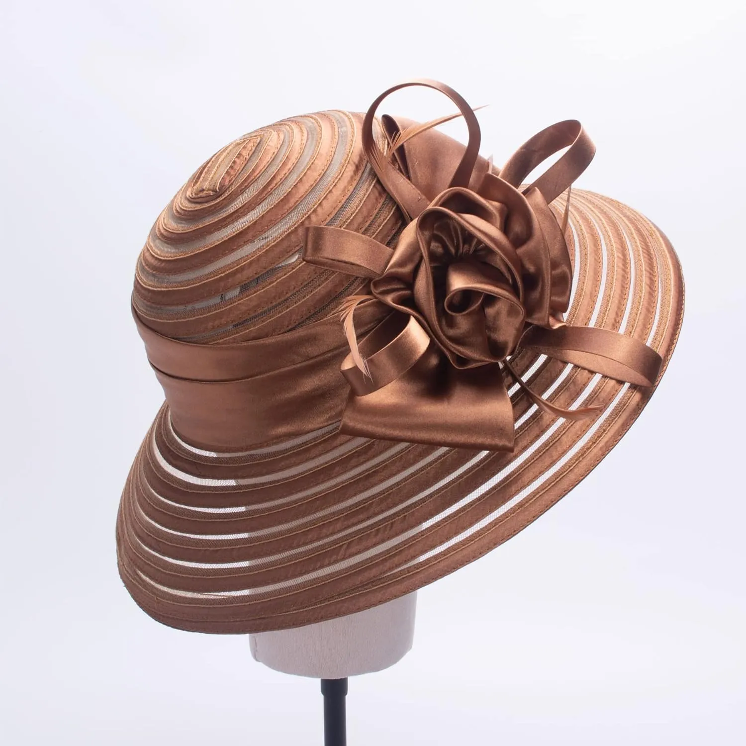 Lawliet Womens Satin Ribbon Church Wedding Sun Wedding Occasion Hat A214