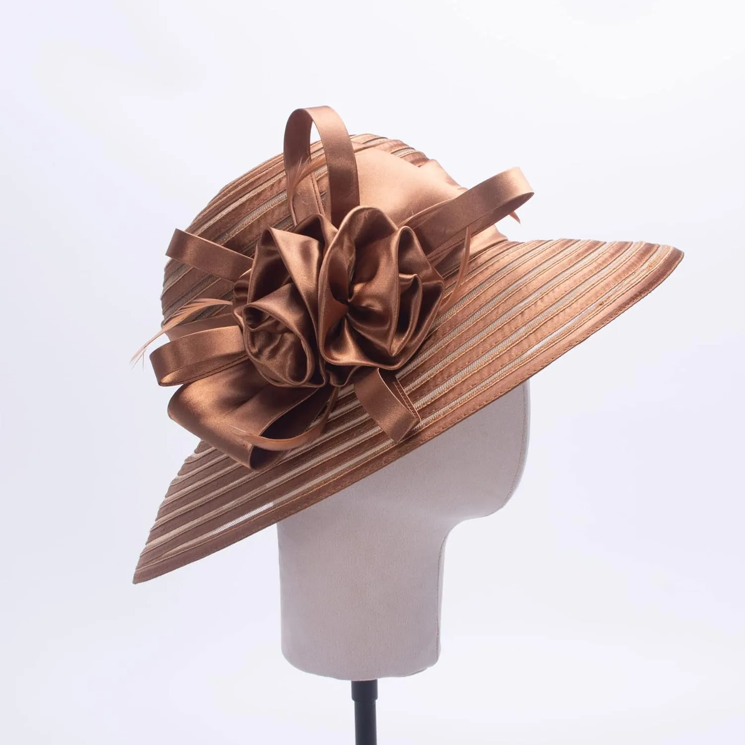 Lawliet Womens Satin Ribbon Church Wedding Sun Wedding Occasion Hat A214