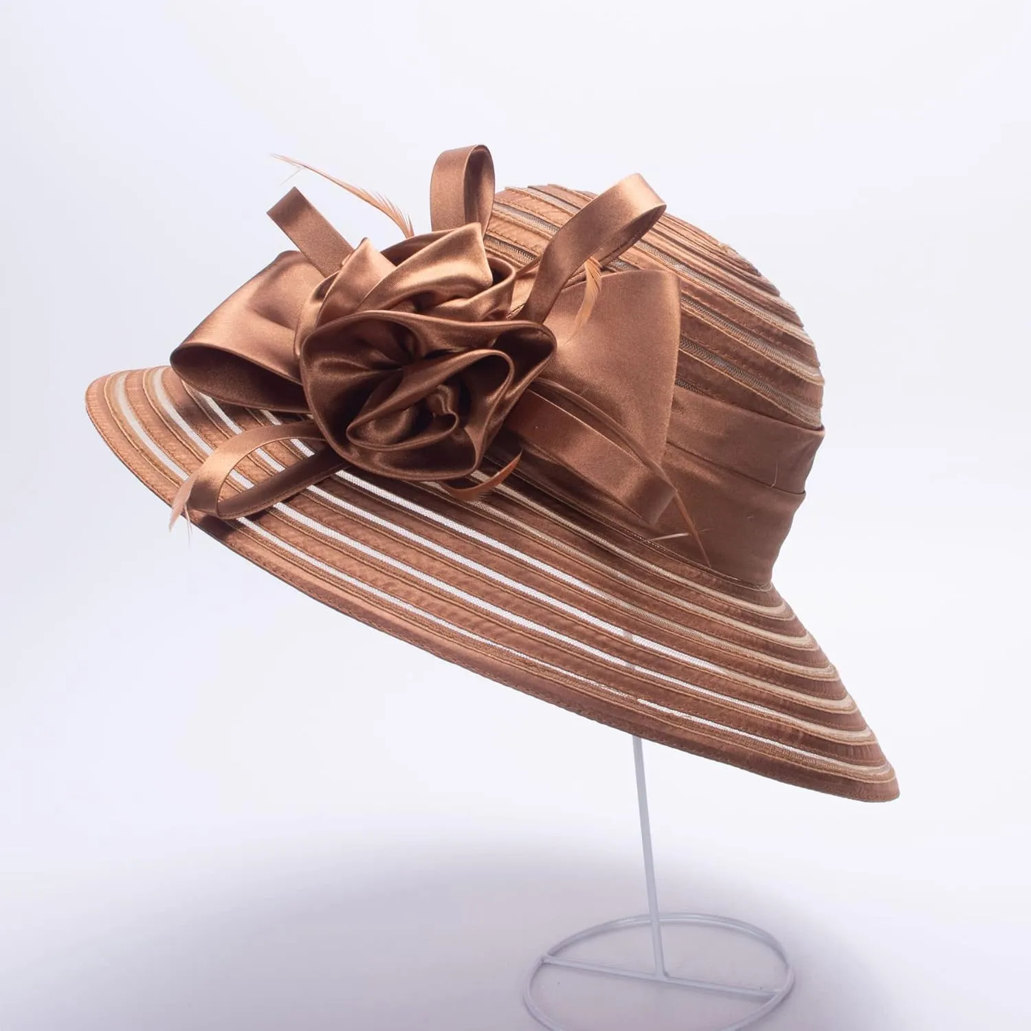 Lawliet Womens Satin Ribbon Church Wedding Sun Wedding Occasion Hat A214