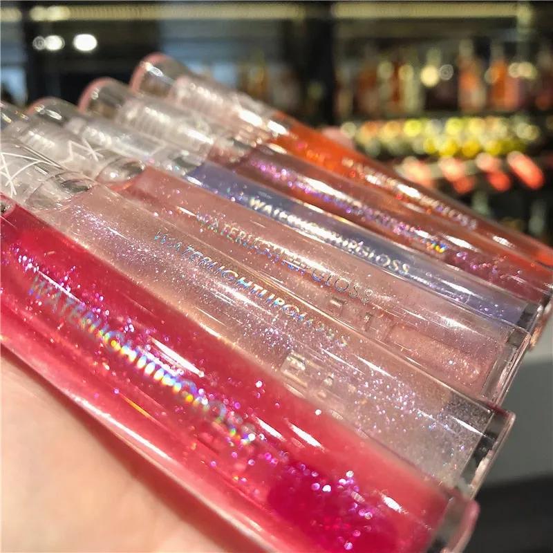 Liquid Mirror Half Transparent Lip Gloss Glaze Wet Crystal Jelly Liquid Lipstick Moisturize Shimmer Lip Oil Tint Care Makeup New