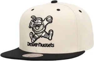 Mitchell & Ness Denver Nuggets NBA Evergreen HWC Snapback Hat Cap, Cream/Black