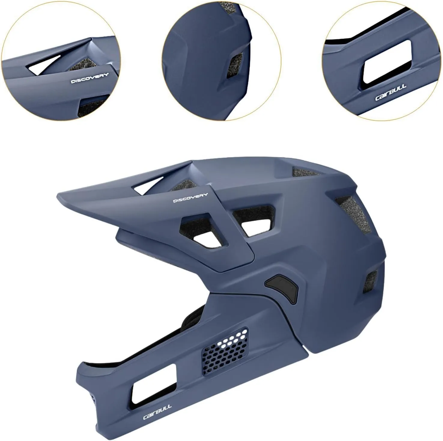 Mountain Bike Helmet Bicycle Helmet, Impact Protection for Adult Men Women, Lightweight & Comfortable with Detachable Chin Pad