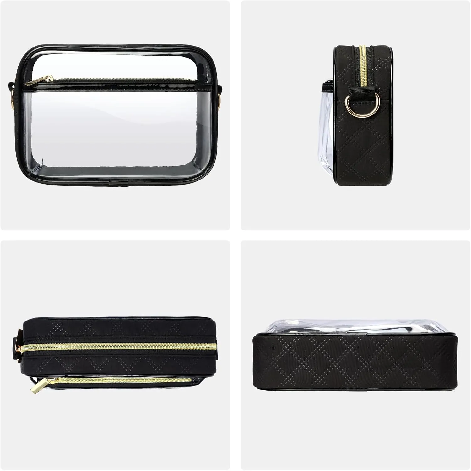PACKISM Clear Bag for Stadium Events - Clear Purses for Women Stadium Crossbody Concert Bag for Game Day, Sports, Festival