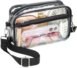 PACKISM Clear Bag for Stadium Events - Clear Purses for Women Stadium Crossbody Concert Bag for Game Day, Sports, Festival