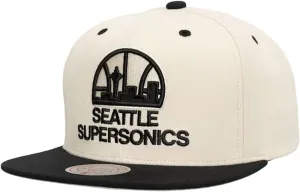 Seattle Supersonics Cream/Black Hardwood Classics Evergreen Snapback Hat