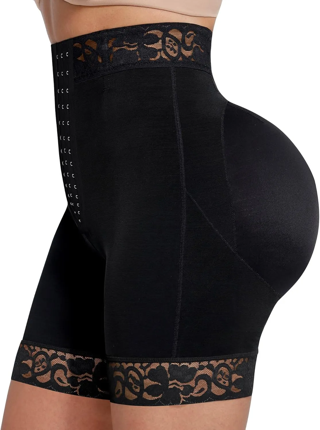 SHAPELLX Butt Lifter Shapewear Tummy Control Shorts For Women Waist Cincher With Hook Zipper Closure Body Shaper Wear