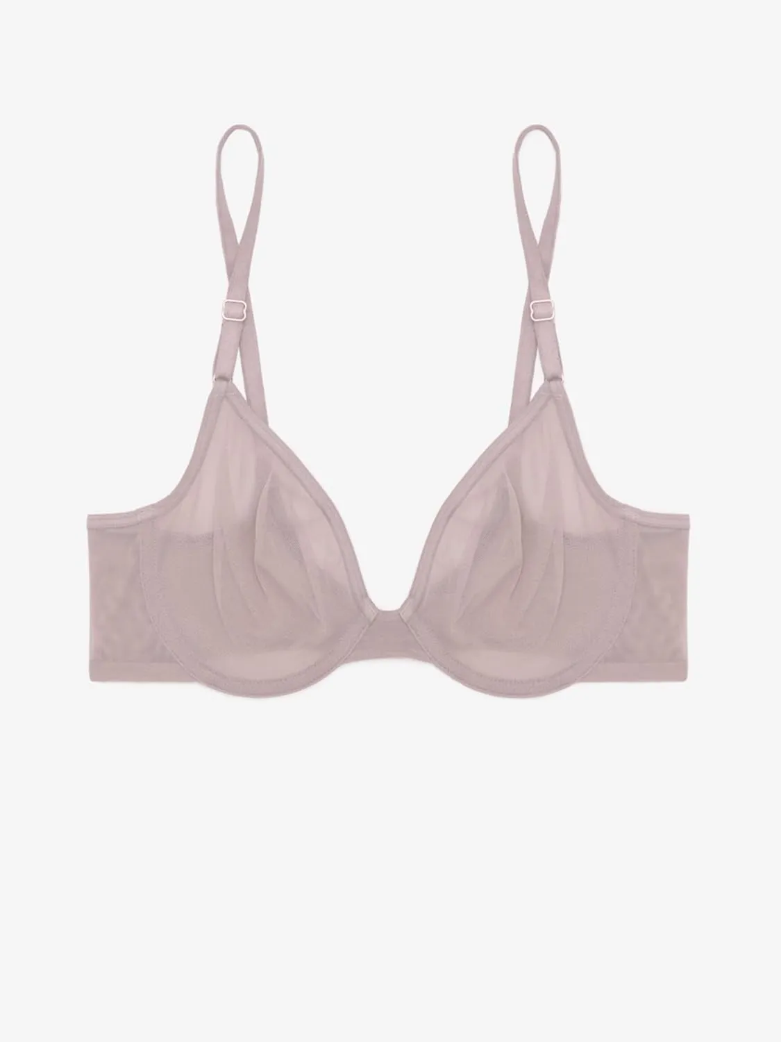 Smart & Sexy Sheer Mesh Demi Underwire Bra  Available in Single or 2-Pack, Flirty & Supportive