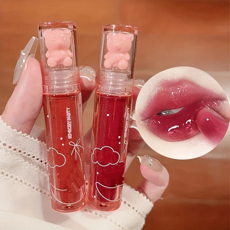 Sparkling Jelly Lips Longlasting Color  Cute Bear Design
