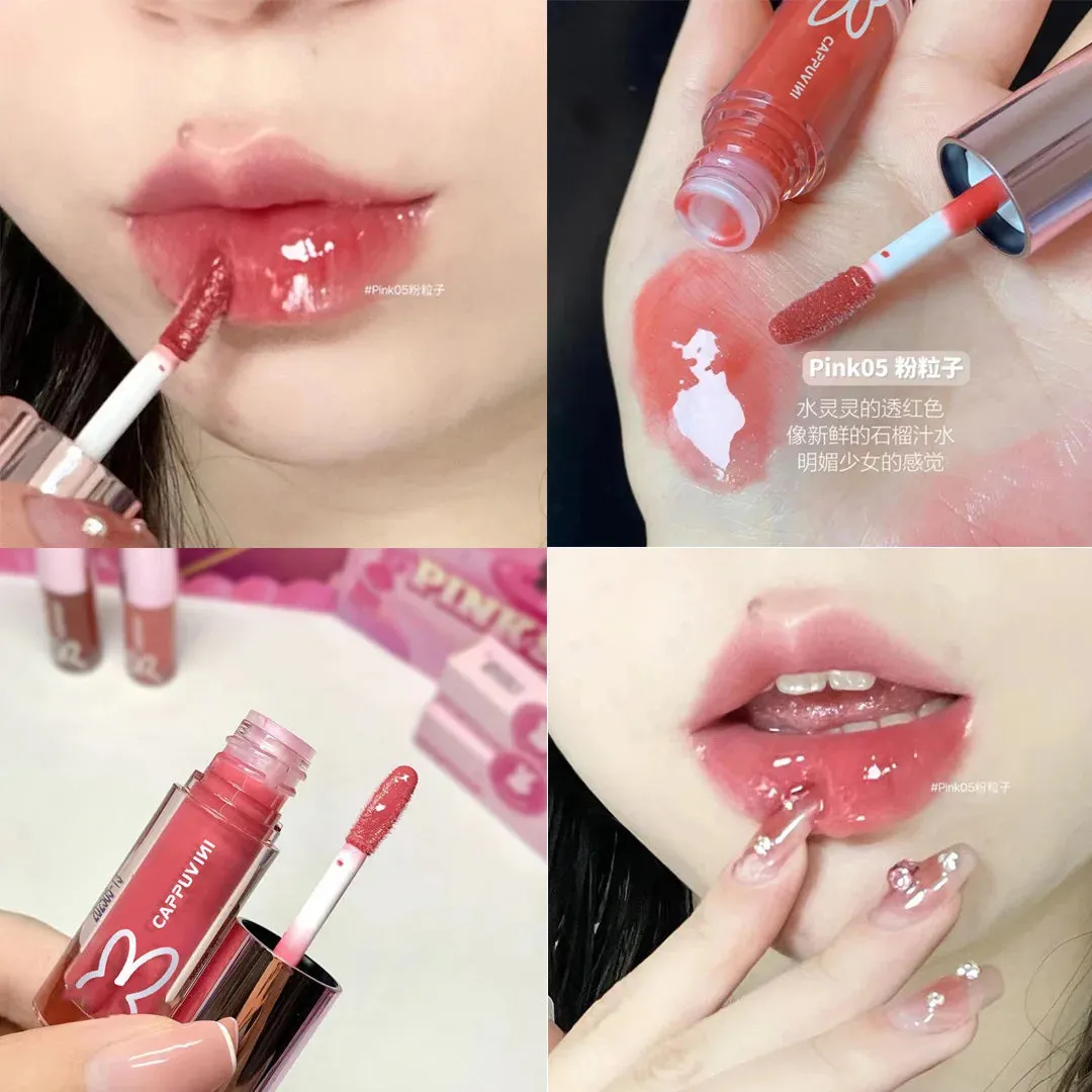 Toleet Christmas Thanksgiving gifts Winter Makeup Ideas Swamp Purple Mirror Water Lip Gloss Lip Glaze Transparent Glass Lip Oil Waterproof Liquid Lipstick Nude Brown Clear Tint Makeup