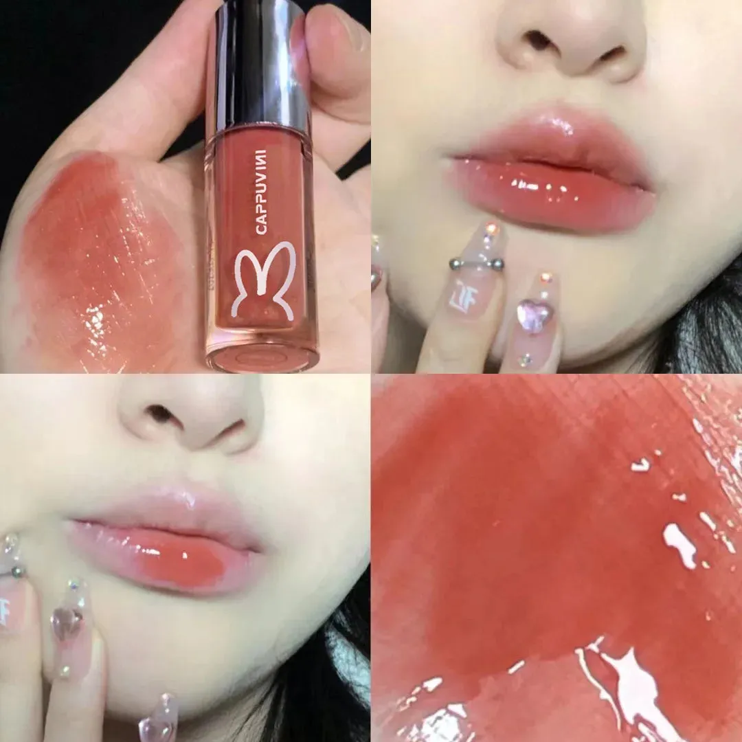 Toleet Christmas Thanksgiving gifts Winter Makeup Ideas Swamp Purple Mirror Water Lip Gloss Lip Glaze Transparent Glass Lip Oil Waterproof Liquid Lipstick Nude Brown Clear Tint Makeup