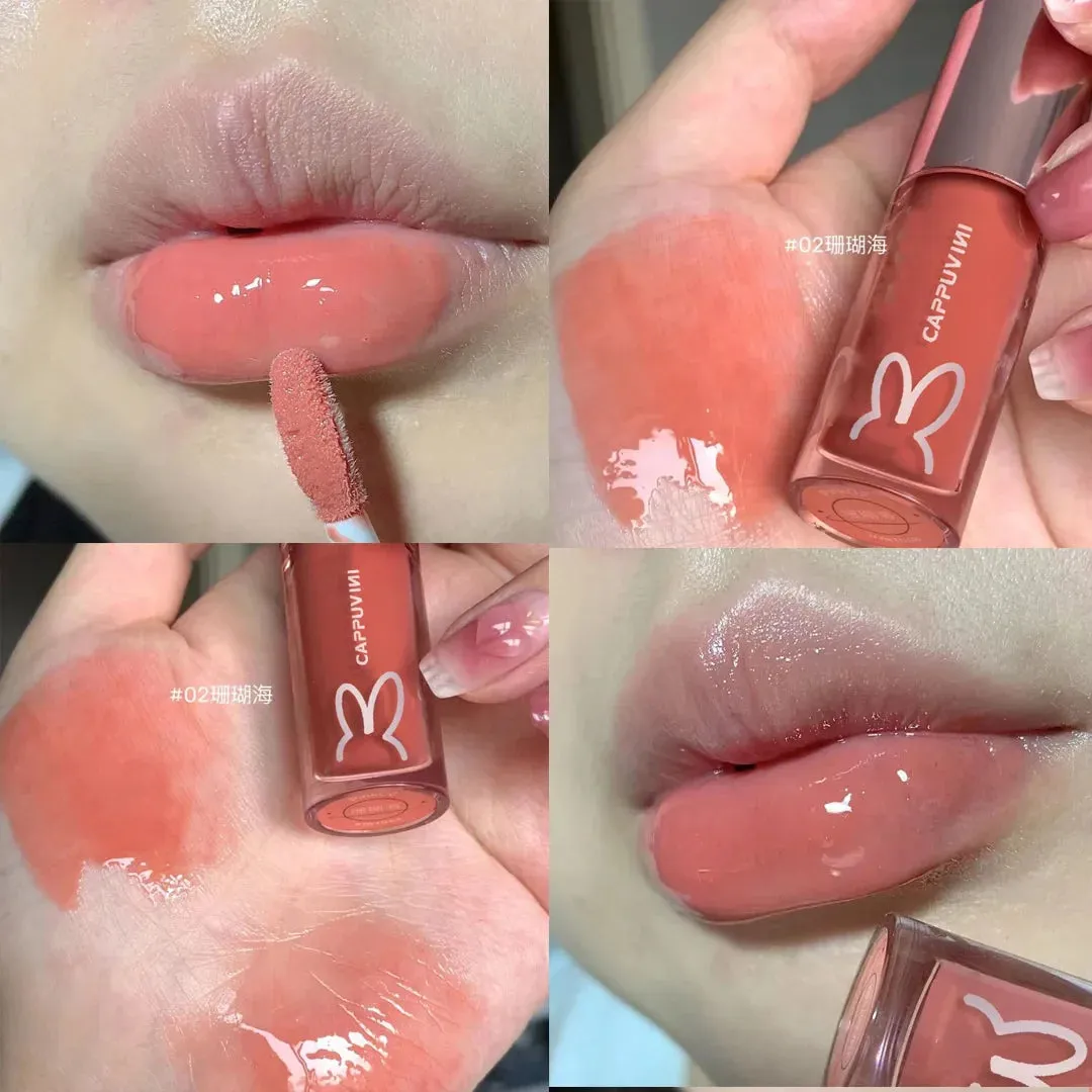 Toleet Christmas Thanksgiving gifts Winter Makeup Ideas Swamp Purple Mirror Water Lip Gloss Lip Glaze Transparent Glass Lip Oil Waterproof Liquid Lipstick Nude Brown Clear Tint Makeup