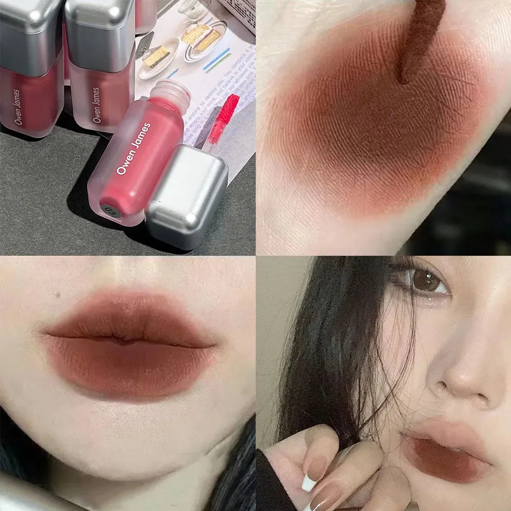 Toleet-Christmas/Thanksgiving Gift Winter Makeup Ideas 6 Color Brown Pink Lip Glaze Matte Liquid Lipstick Peach Pink Waterproof Velvet Nude Red Lip Mud Cheek Rouge Tint Cosmetics