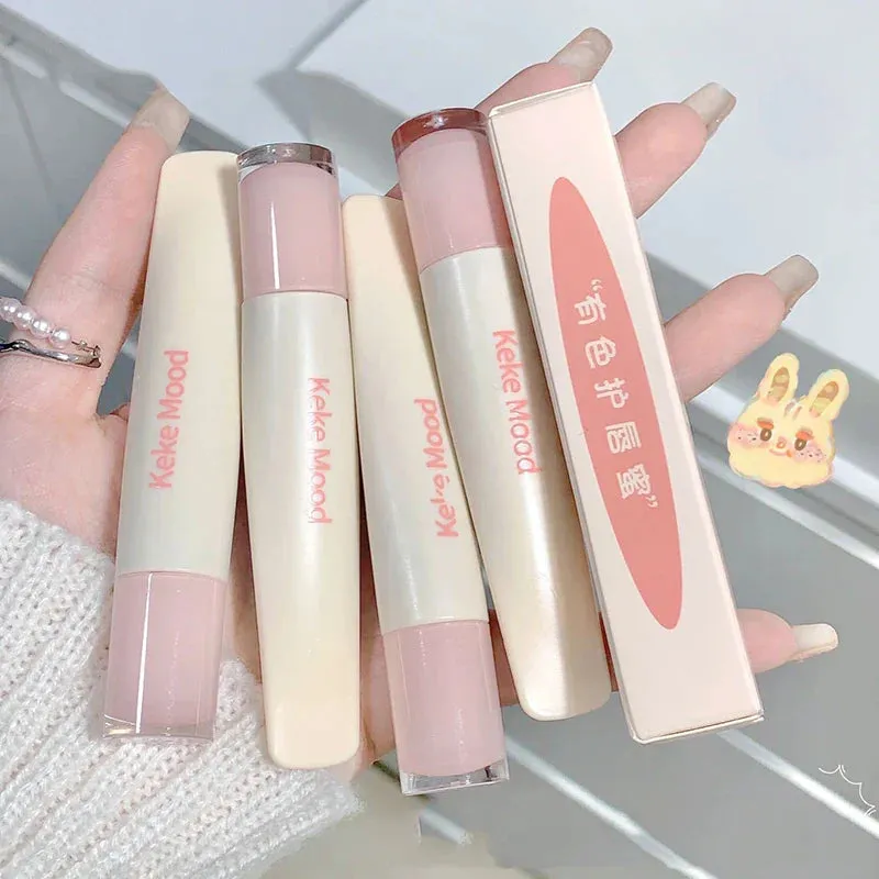 Toleet-Christmas/Thanksgiving Gift Winter Makeup Ideas Lip Essence Jelly Water Lip Gloss Clear Light Hydrating Lip Tint Mirror Glossy Lip Glaze Tube Moist Lip Stick Lip Care Cosmetics