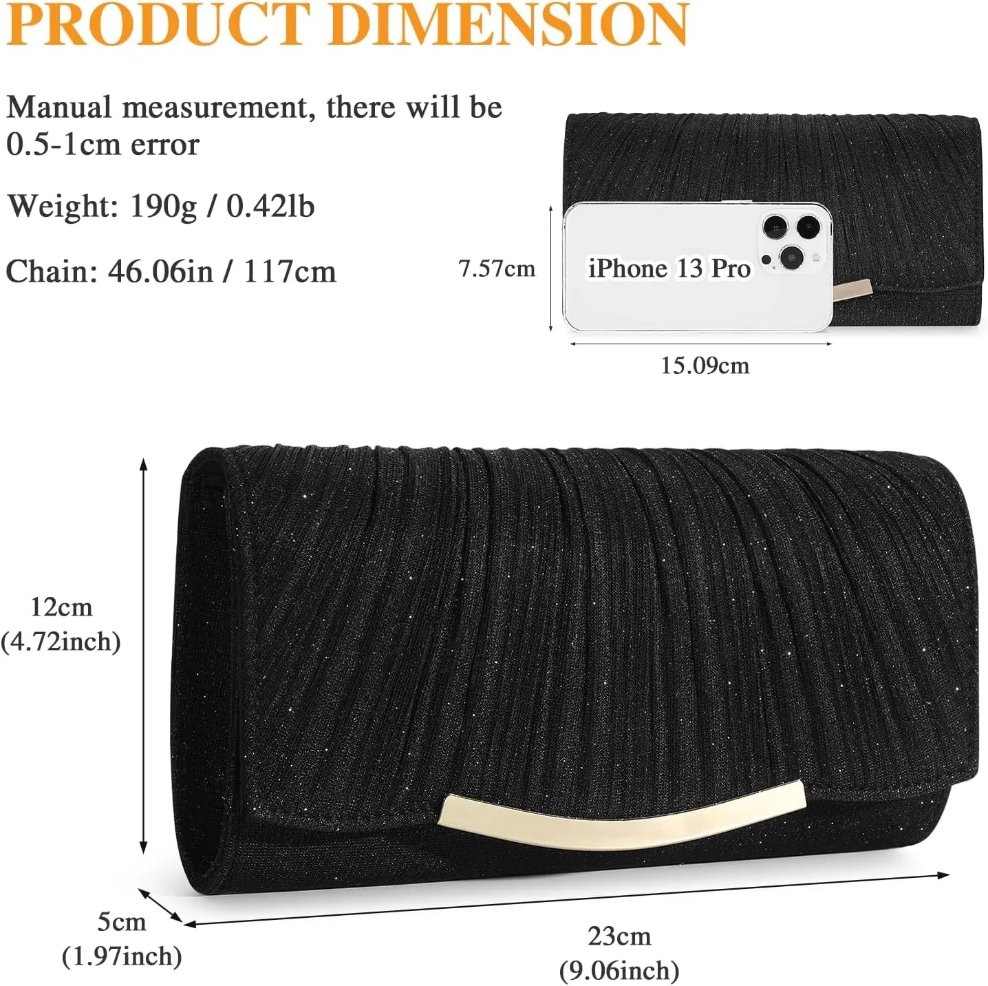 UBAYMAX Evening Bag Clutch Purses for Women Lady Girl Handbags Crossbody Bag Wedding Bag for Prom Party Wedding Engagement