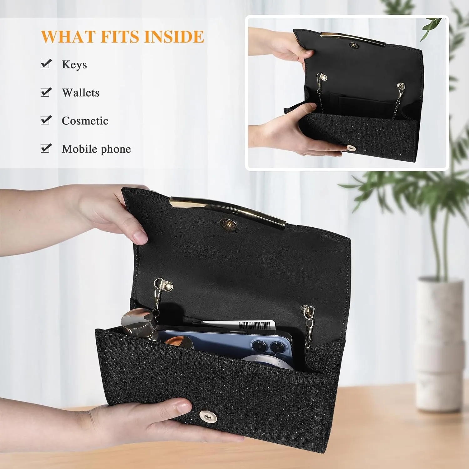 UBAYMAX Evening Bag Clutch Purses for Women Lady Girl Handbags Crossbody Bag Wedding Bag for Prom Party Wedding Engagement