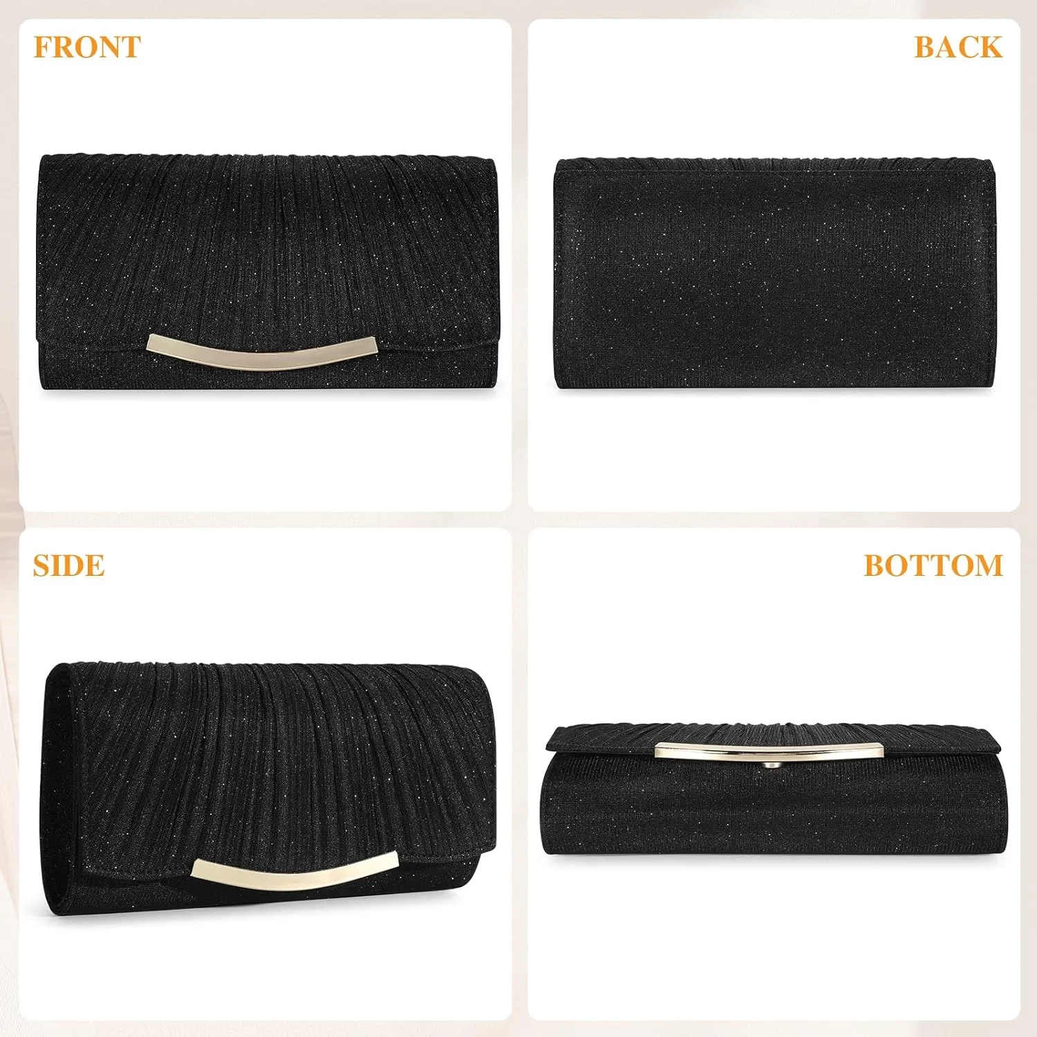UBAYMAX Evening Bag Clutch Purses for Women Lady Girl Handbags Crossbody Bag Wedding Bag for Prom Party Wedding Engagement