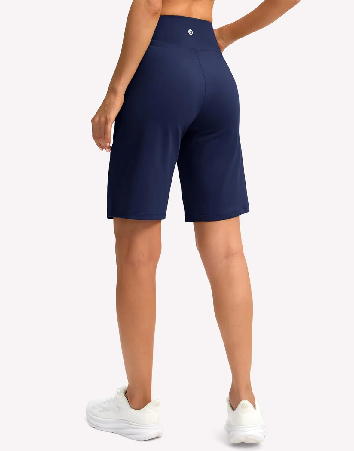 Women's 10" Bermuda Shorts Knee Length with Pockets High Waisted Athletic Long Shorts for Casual Walking Running Yoga
