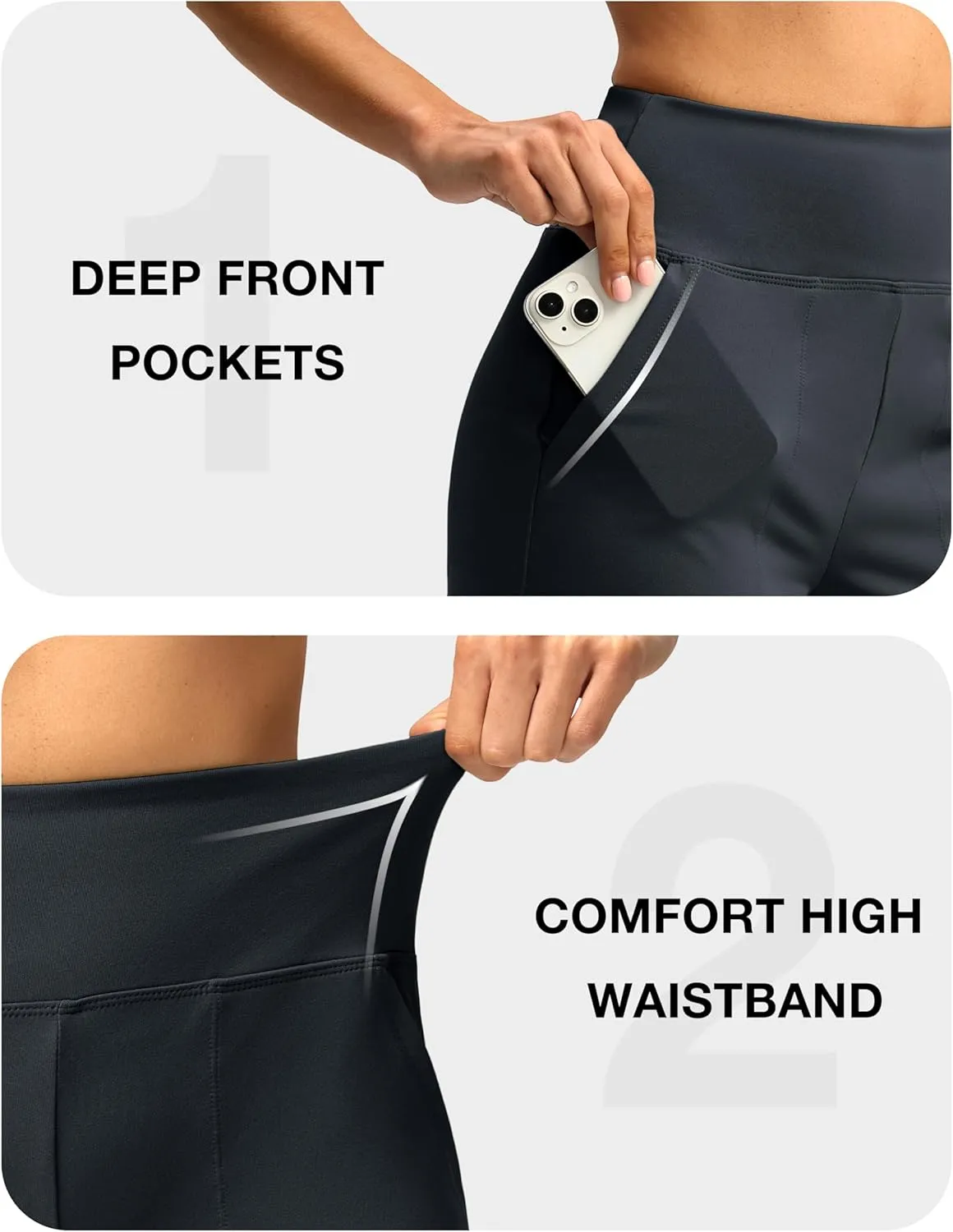 Women's 10" Bermuda Shorts Knee Length with Pockets High Waisted Athletic Long Shorts for Casual Walking Running Yoga