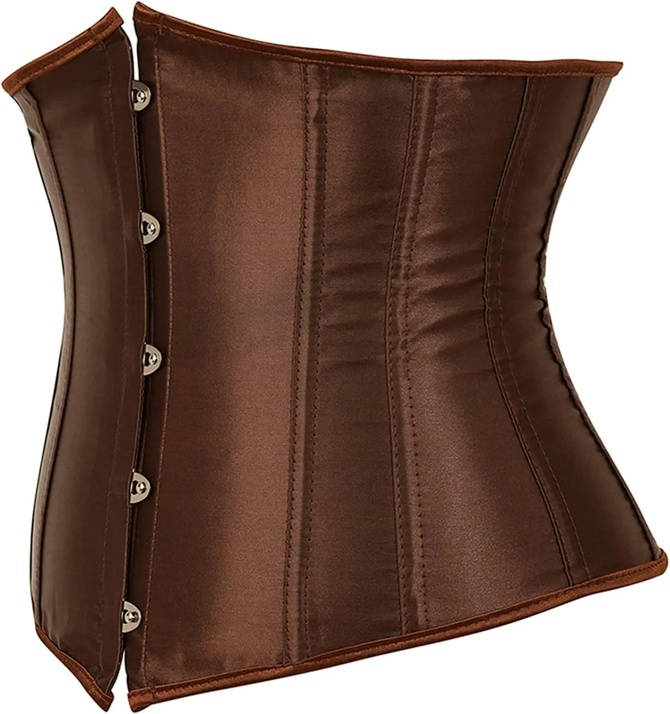 Zhitunemi Women's Satin Underbust Corset Bustier Waist Training Cincher Plus Size Corsets