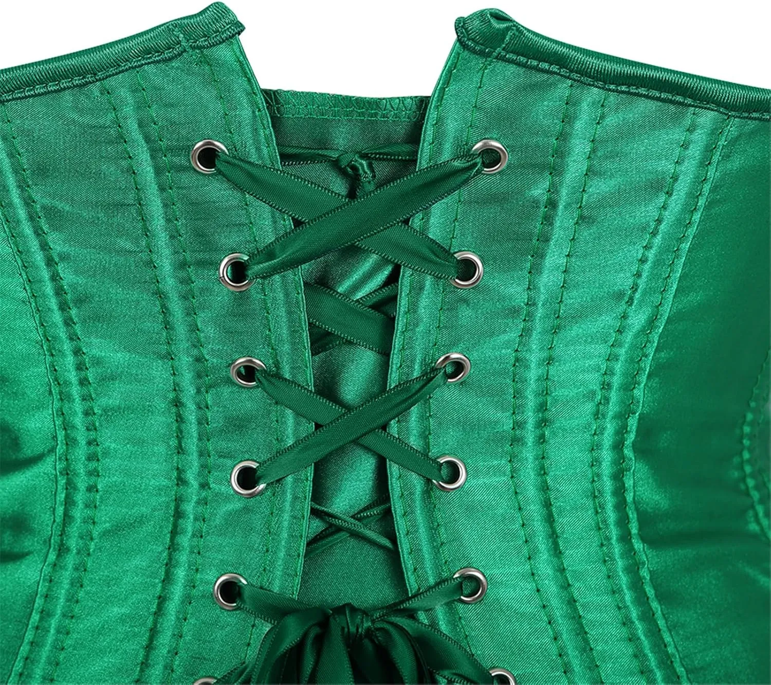 Zhitunemi Women's Satin Underbust Corset Bustier Waist Training Cincher Plus Size Corsets